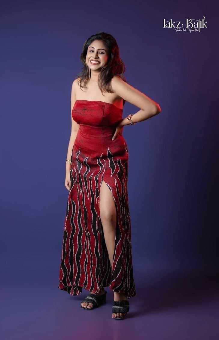 Ruby Noir Bathik Gown